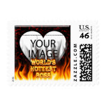 World's Hottest Britain fire and flames red marble Stamps