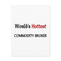 Worlds Hottest Commodity Broker postcards