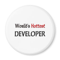 Worlds Hottest Developer magnets by tshirtshirts Worlds Hottest Developer magnets