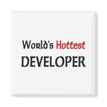 Worlds Hottest Developer magnets by tshirtshirts Worlds Hottest Developer magnets