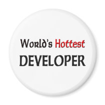 Worlds Hottest Developer magnets by tshirtshirts Worlds Hottest Developer magnets
