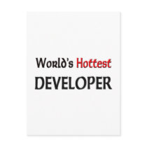 Worlds Hottest Developer postcards by tshirtshirts Worlds Hottest Developer postcards