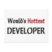 Worlds Hottest Developer postcards by tshirtshirts Worlds Hottest Developer postcards
