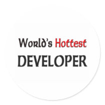 Worlds Hottest Developer stickers by tshirtshirts Worlds Hottest Developer stickers