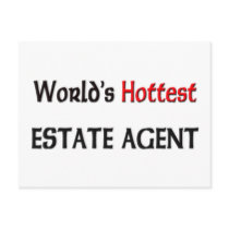 Worlds Hottest Estate Agent postcards by tshirtshirts Worlds Hottest Estate Agent postcards