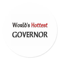 Worlds Hottest Governor stickers