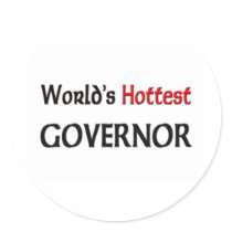 Worlds Hottest Governor stickers