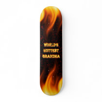 World's hottest Grandma fire and flames red marble skateboards by ultraflames World's hottest Grandma fire and flames red marble skateboards