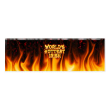World's Hottest Irish fire and flames red marble. Business Cards