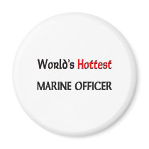 Worlds Hottest Marine Officer magnets by tshirtshirts Worlds Hottest Marine Officer magnets