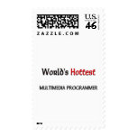 Worlds Hottest Multimedia Programmer Postage Stamp