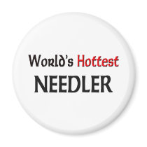 Worlds Hottest Needler magnets by tshirtshirts Worlds Hottest Needler magnets