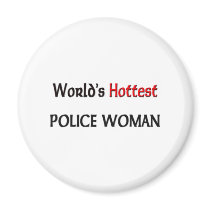 Worlds Hottest Police Woman Refrigerator Magnet