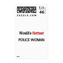 Worlds Hottest Police Woman postage by tshirtshirts Worlds Hottest Police Woman postage