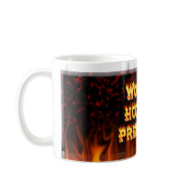 World's Hottest President fire and flames red marb mugs