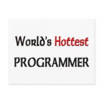 Worlds Hottest Programmer postcards