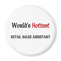 Worlds Hottest Retail Sales Assistant Refrigerator Magnet