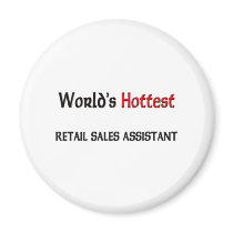 Worlds Hottest Retail Sales Assistant Refrigerator Magnet