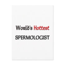 Worlds Hottest Spermologist postcards
