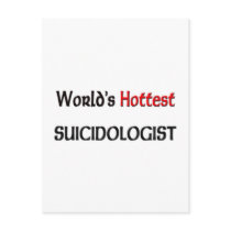 Worlds Hottest Suicidologist postcards