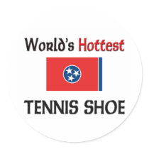 World's Hottest Tennis Shoe stickers by flagshirt World's Hottest Tennis Shoe stickers