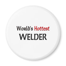World's Hottest Welder Refrigerator Magnets