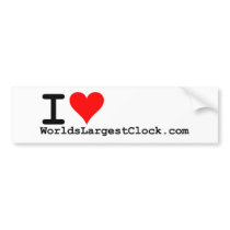 World's Largest Clock Bumper Sticker bumper stickers