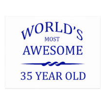 World's Most Awesome 35 Year Old Post Cards