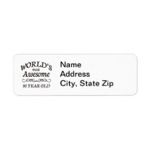 World's Most Awesome 90 Year Old Custom Return Address Label