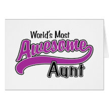 World's Most Awesome Aunt Greeting Card