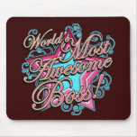 Worlds Most Awesome Boss Mouse Pads