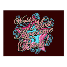 Worlds Most Awesome Boss Postcard