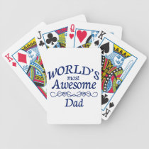 World's Most Awesome Dad playing cards