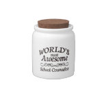 World's Most Awesome School Counselor Candy Dish at Zazzle