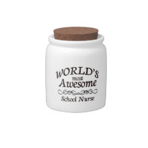 World's Most Awesome School Nurse Candy Dish