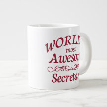 World's Most Awesome Secretary Extra Large Mugs