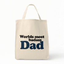 Worlds Most Badass Dad Canvas Bags