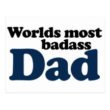 Worlds Most Badass Dad Postcards