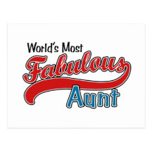 World's Most Fabulous Aunt Postcards
