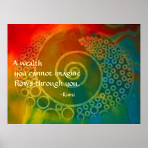 Worlds of  Wonder  Rumi Poetic Art Poster