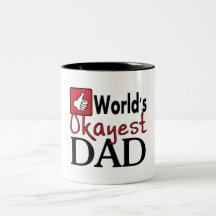 World's okayest dad funny humor mug