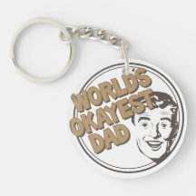World's Okayest Dad keychain