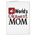 World's okayest mom funny mother's day card