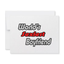 World's Sexiest Boyfriend invitations by Boyfriend_Shirts World's Sexiest Boyfriend invitations