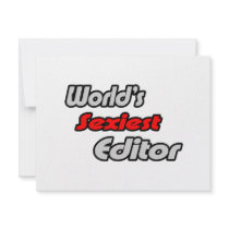 World's Sexiest Editor invitations by Editor_Shirts World's Sexiest Editor invitations