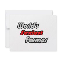 World's Sexiest Farmer invitations by Farmer_Shirts World's Sexiest Farmer invitations