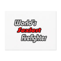 World's Sexiest Firefighter postcards
