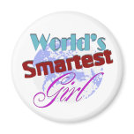 World's Smartest Girl magnets