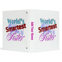 Worlds Smartest Sister binders