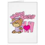 worlds sweetest mom teddy bear design card